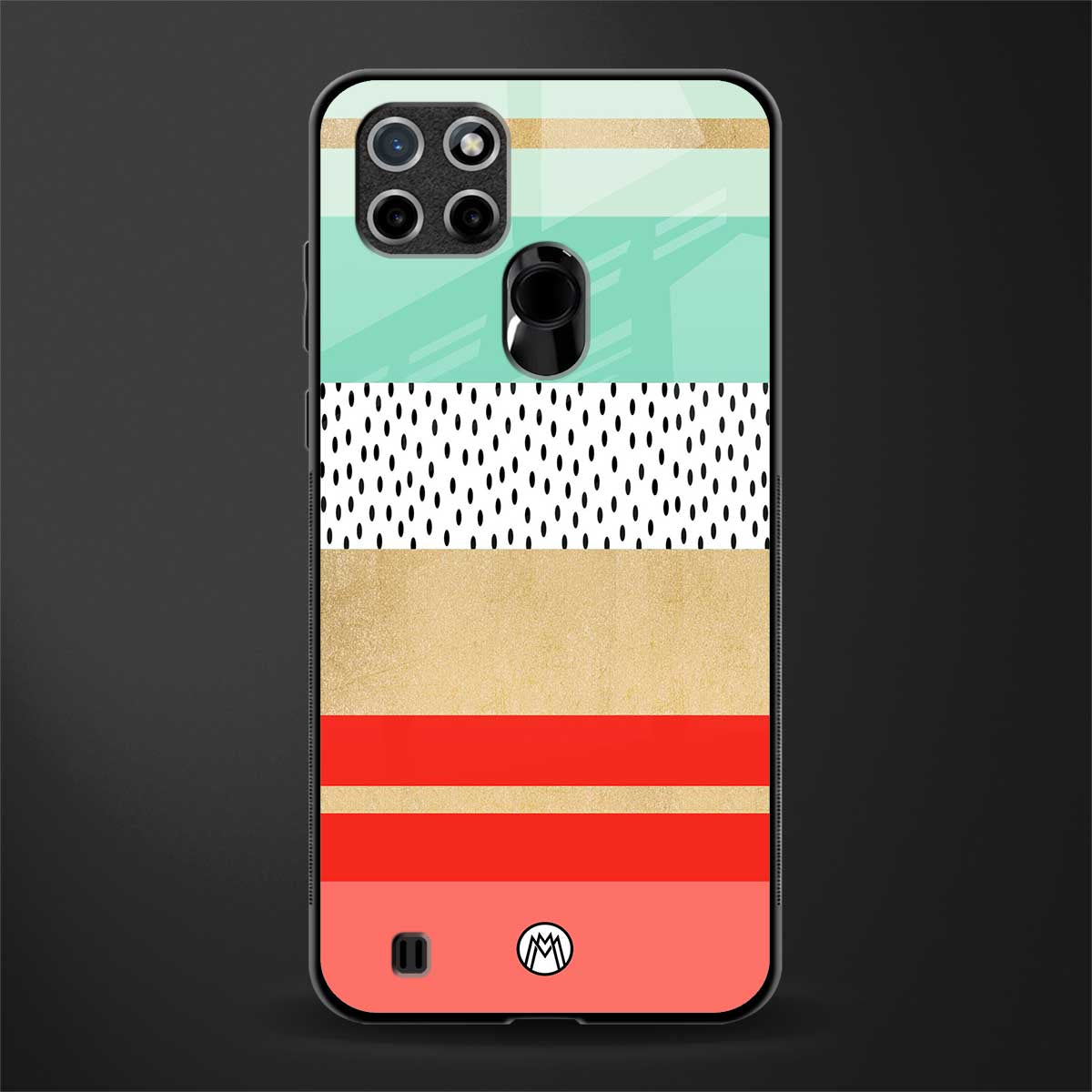 raspberry mint gelato glass case for realme c21 image