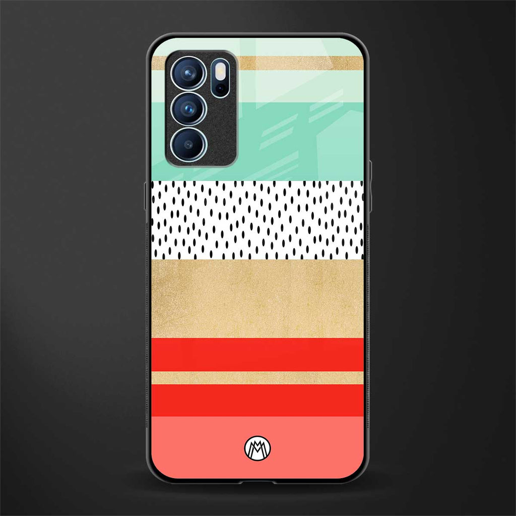 raspberry mint gelato glass case for oppo reno6 5g image