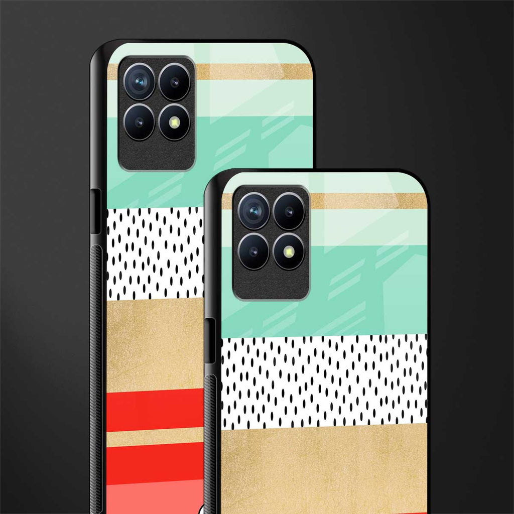 raspberry mint gelato glass case for realme 8i image-2