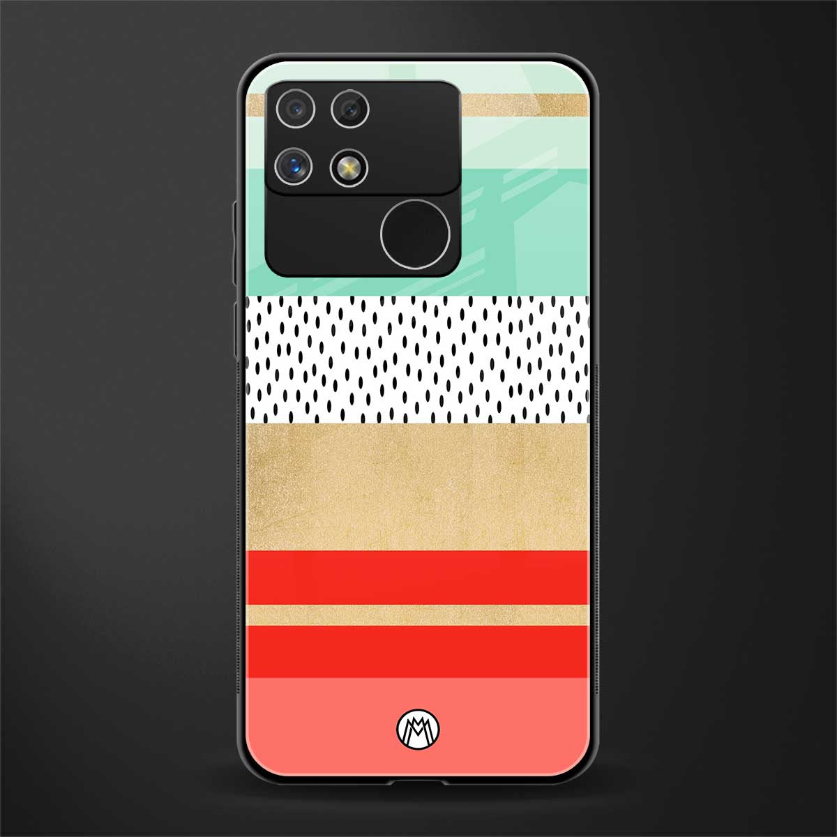 raspberry mint gelato back phone cover | glass case for realme narzo 50a