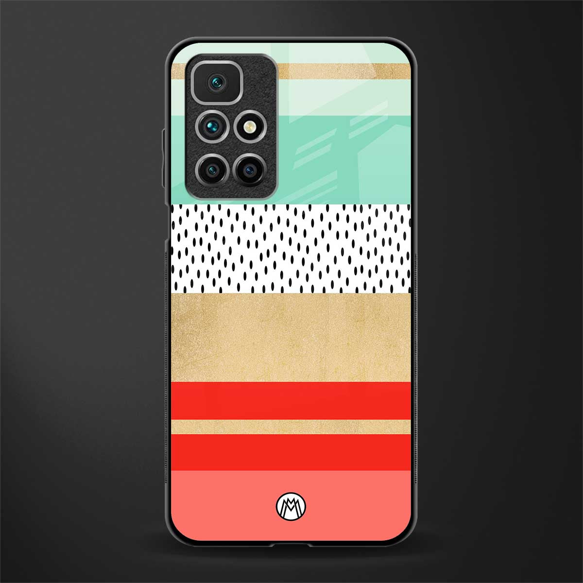 raspberry mint gelato glass case for redmi 10 prime image