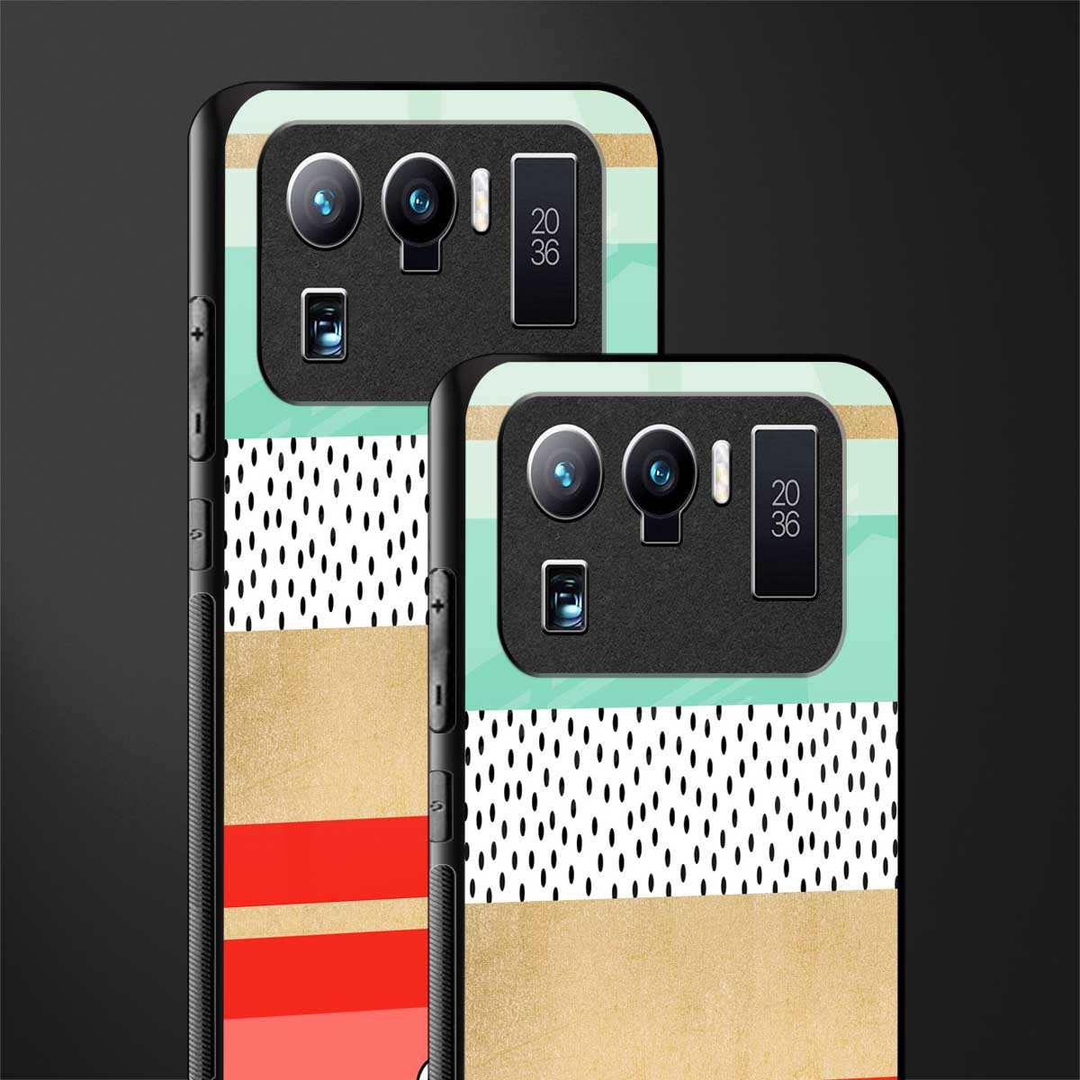 raspberry mint gelato glass case for mi 11 ultra 5g image-2