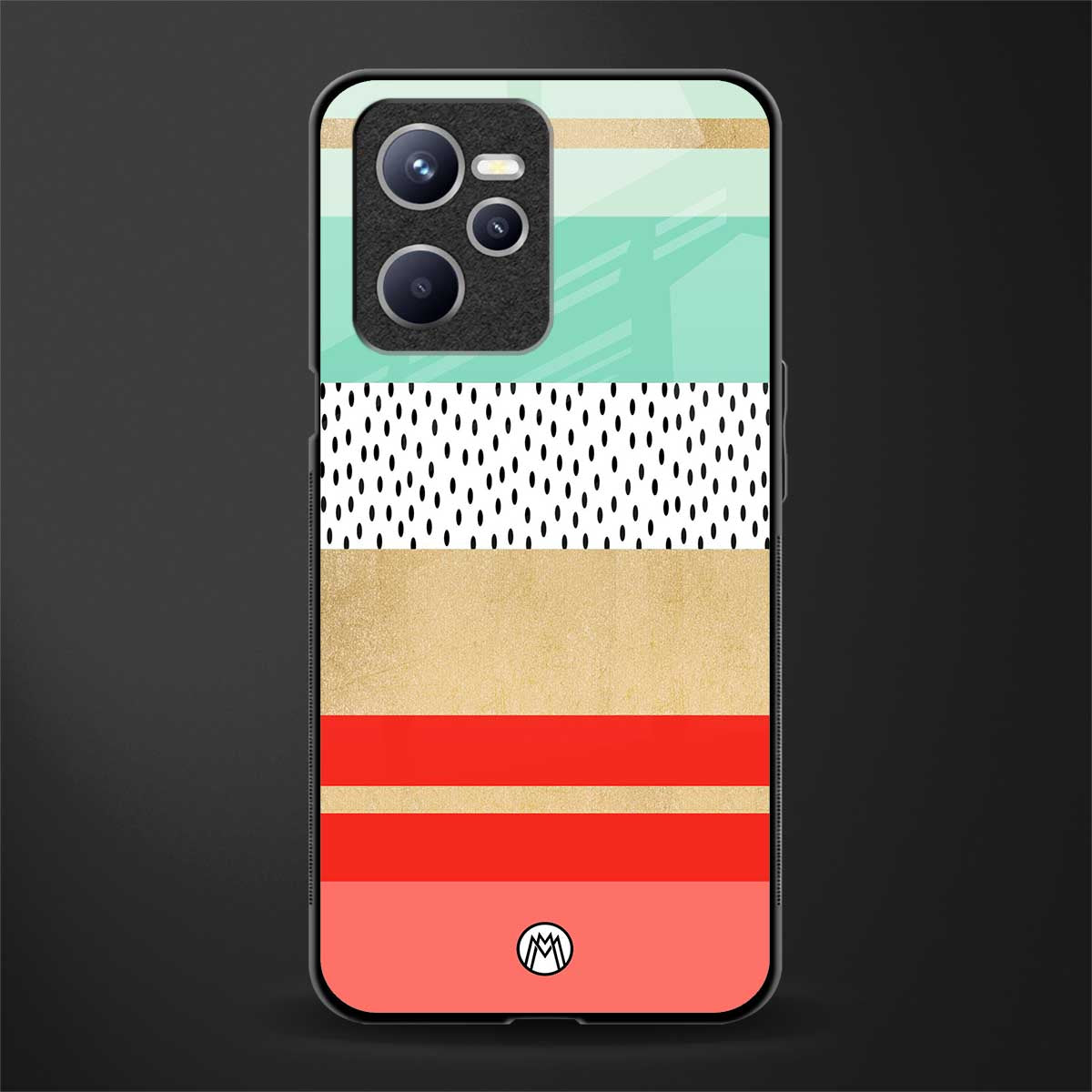 raspberry mint gelato glass case for realme c35 image