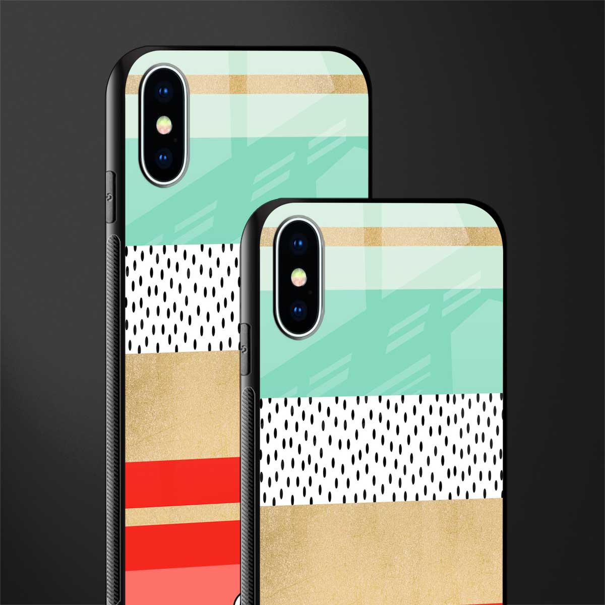 raspberry mint gelato glass case for iphone xs image-2