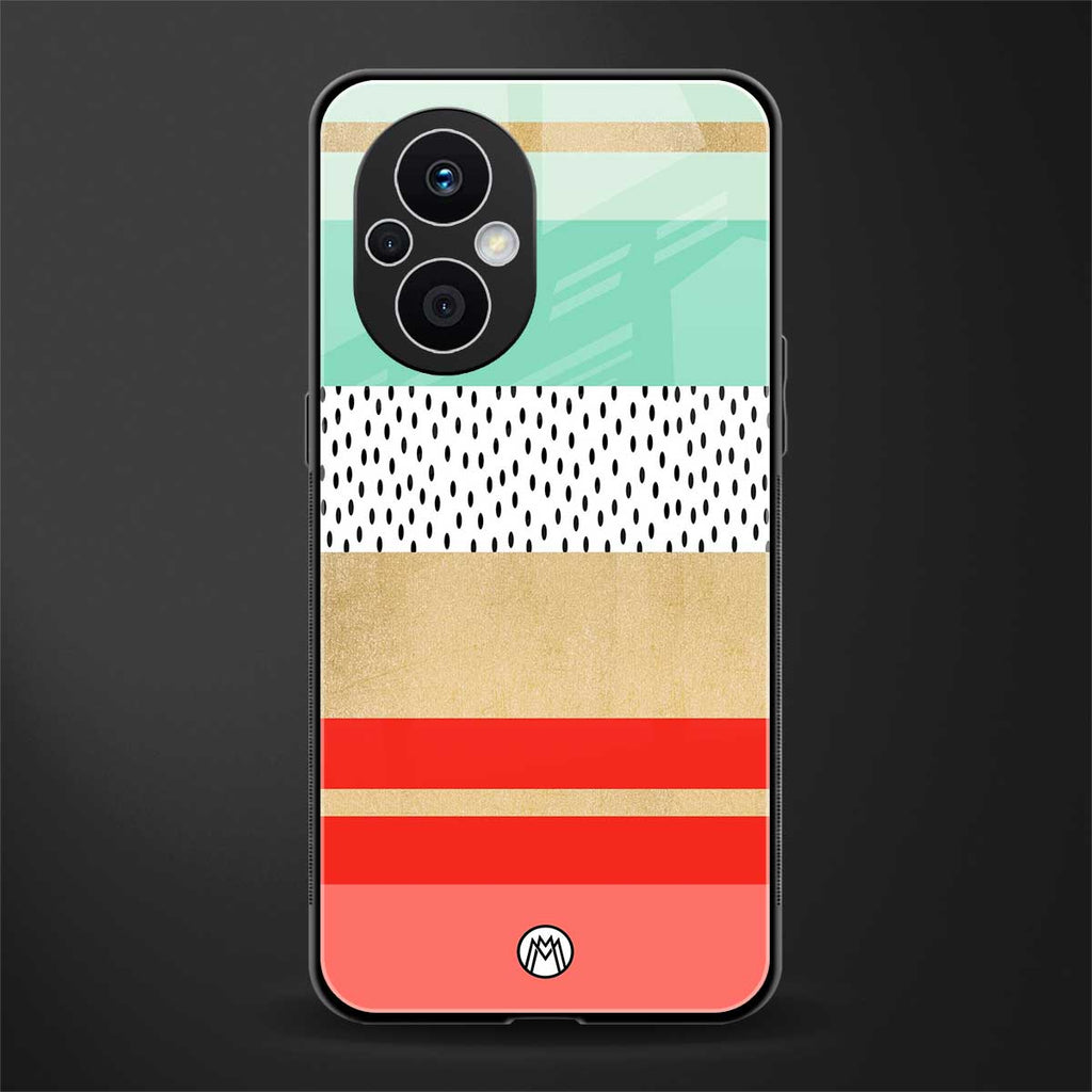 raspberry mint gelato back phone cover | glass case for oppo f21 pro 5g