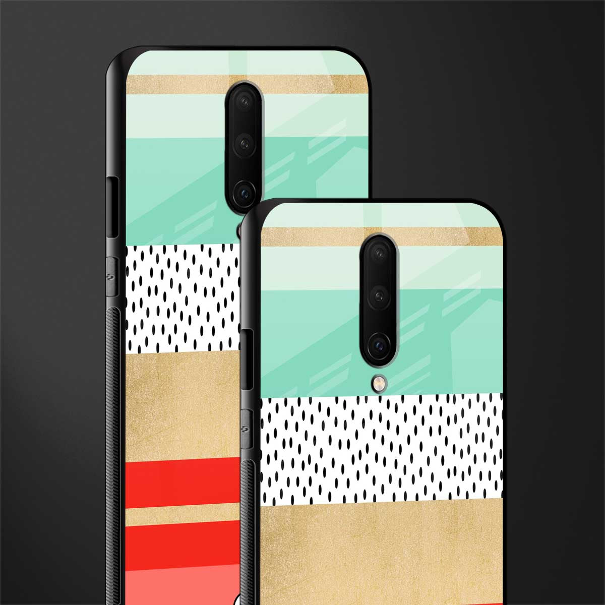 raspberry mint gelato glass case for oneplus 7 pro image-2