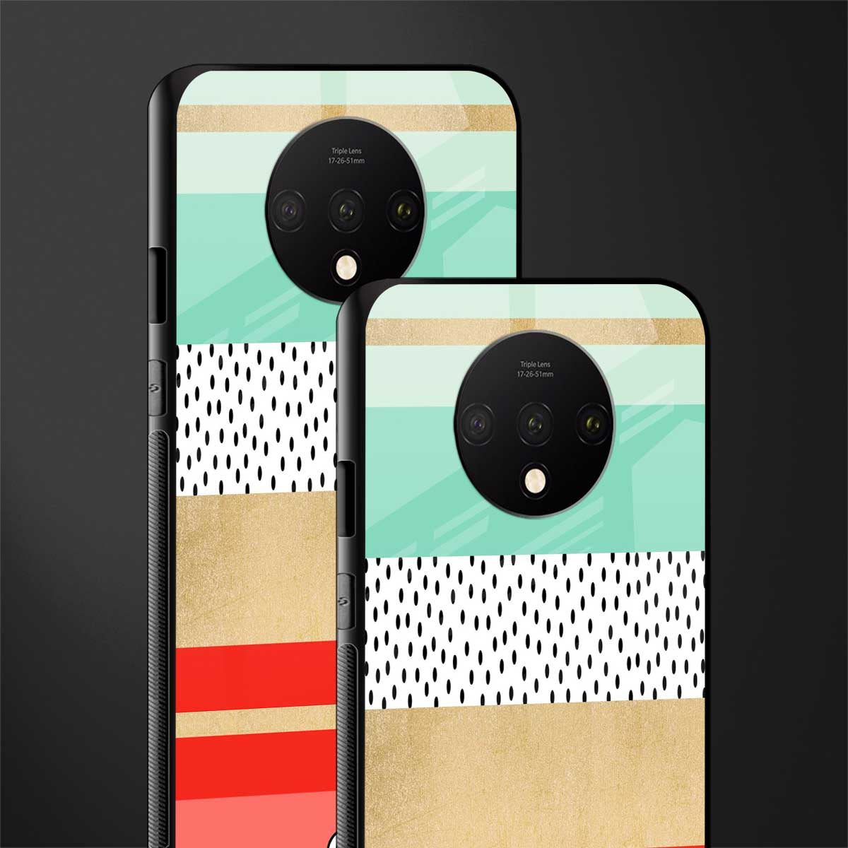 raspberry mint gelato glass case for oneplus 7t image-2