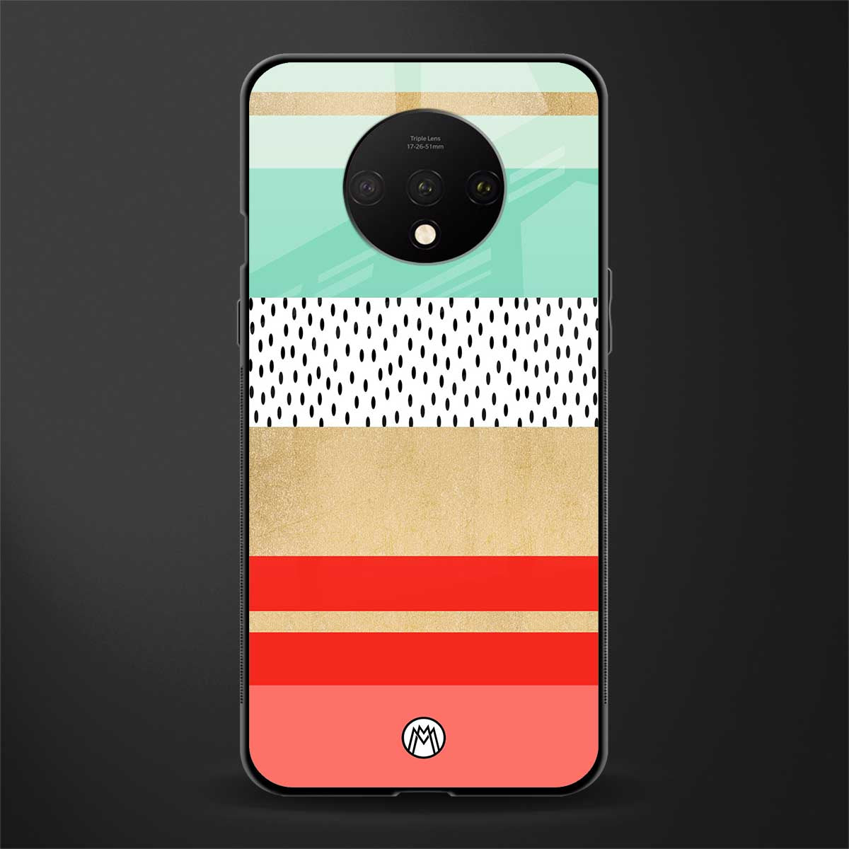 raspberry mint gelato glass case for oneplus 7t image