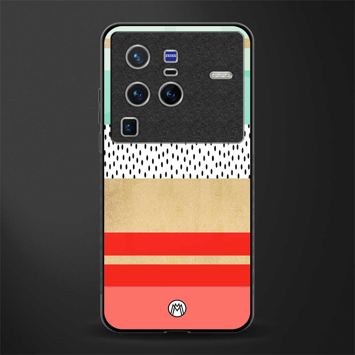 raspberry mint gelato glass case for vivo x80 pro 5g image