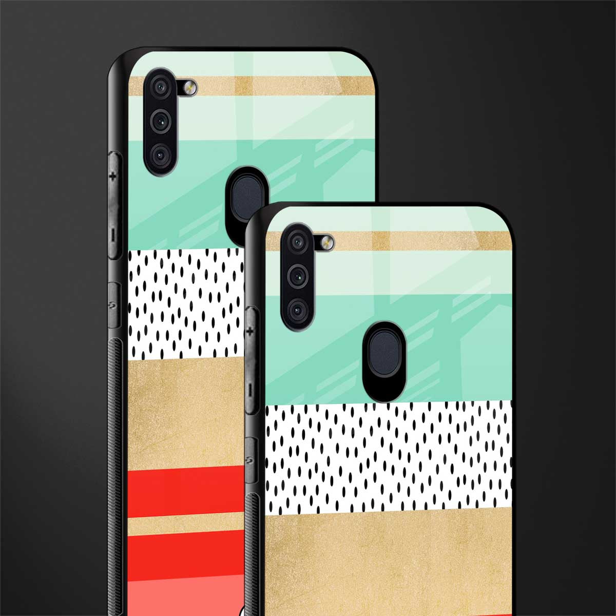 raspberry mint gelato glass case for samsung galaxy m11 image-2