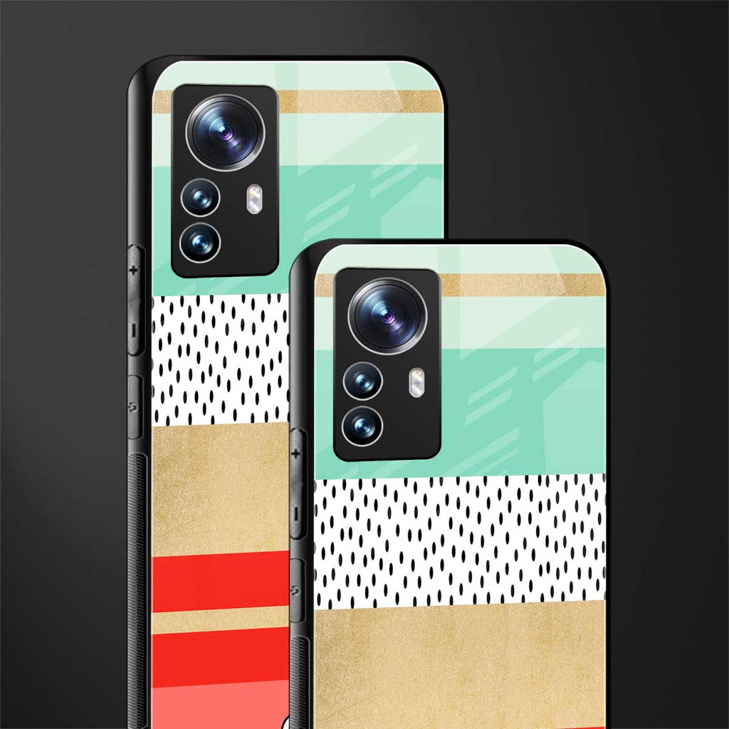 raspberry mint gelato back phone cover | glass case for xiaomi 12 pro