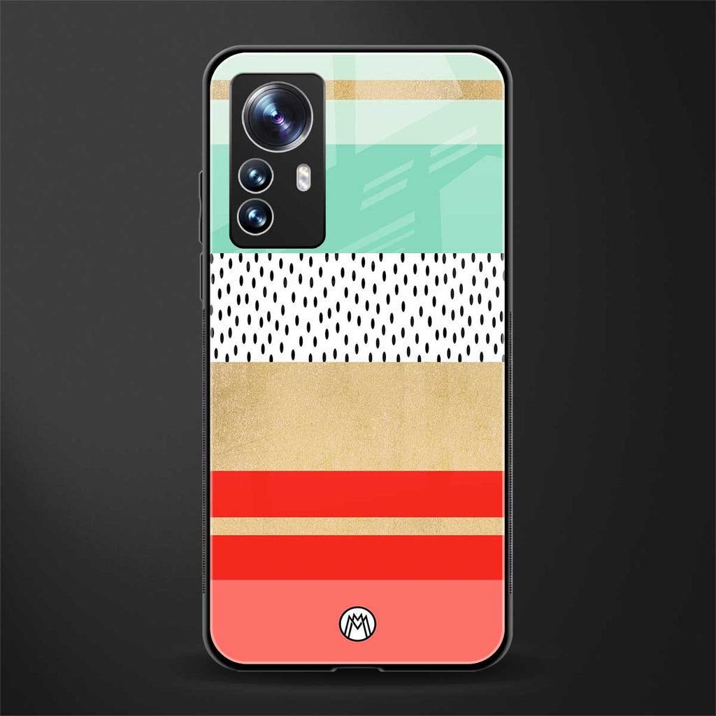 raspberry mint gelato back phone cover | glass case for xiaomi 12 pro