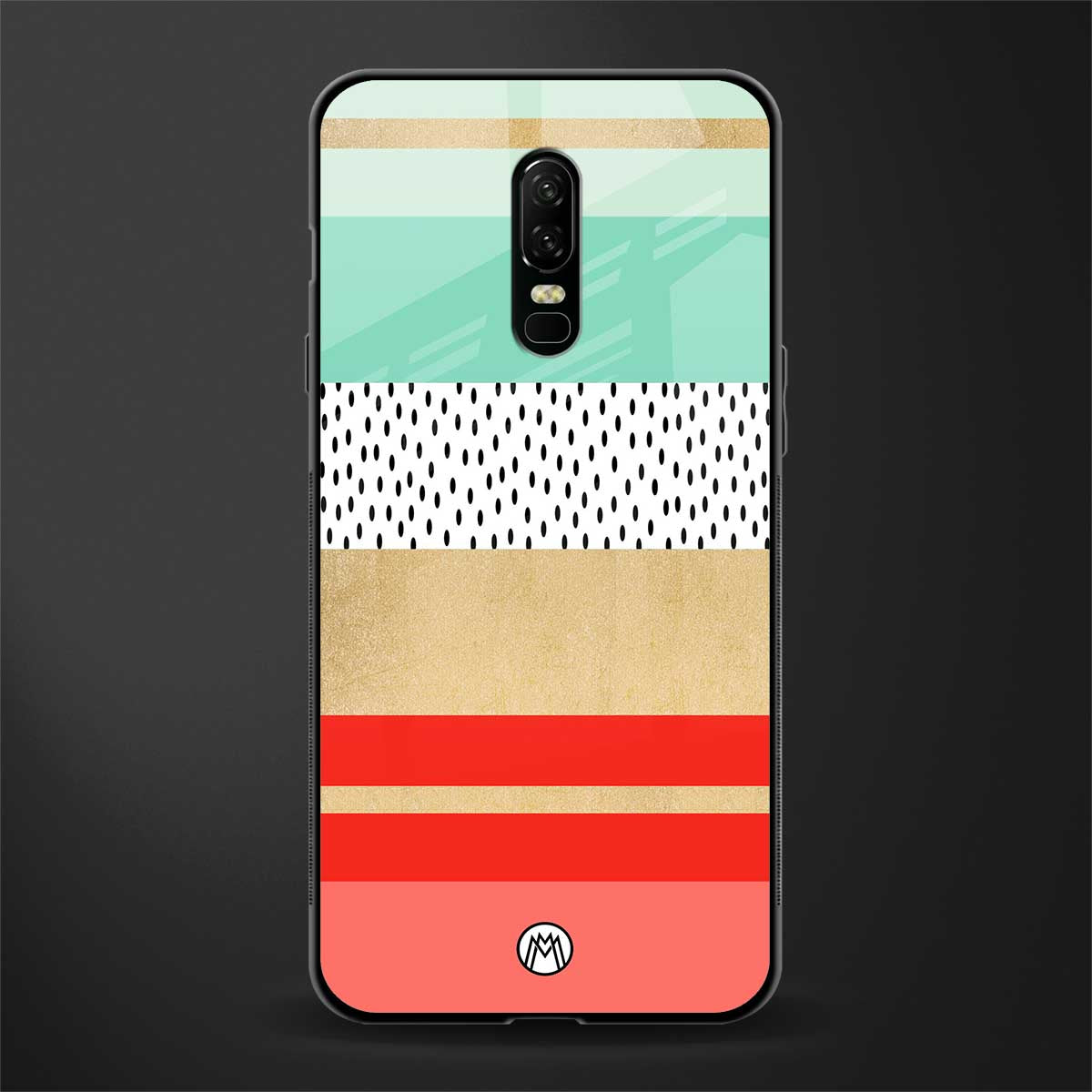 raspberry mint gelato glass case for oneplus 6 image