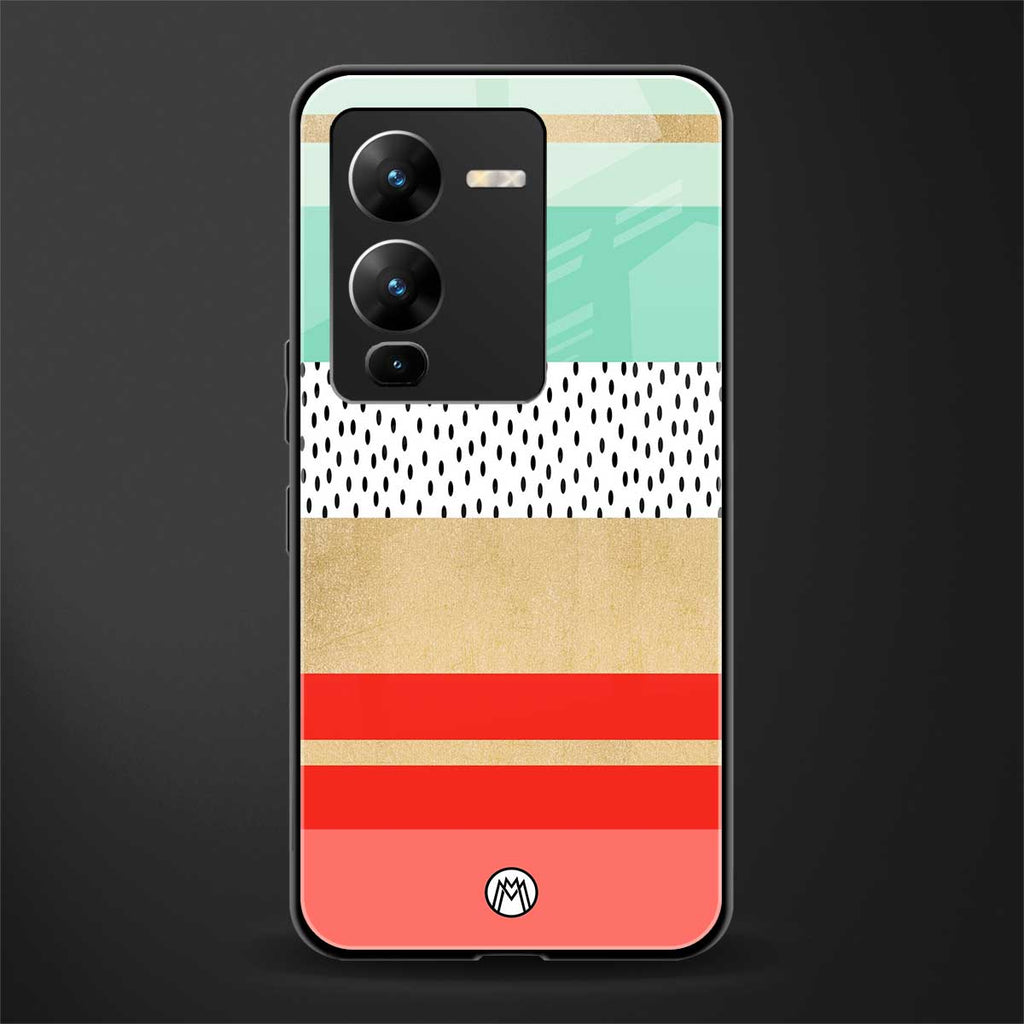 raspberry mint gelato back phone cover | glass case for vivo v25 pro 5g