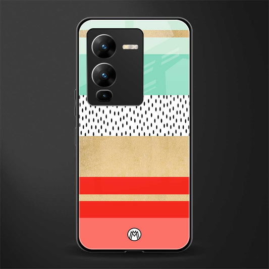 raspberry mint gelato back phone cover | glass case for vivo v25 pro 5g