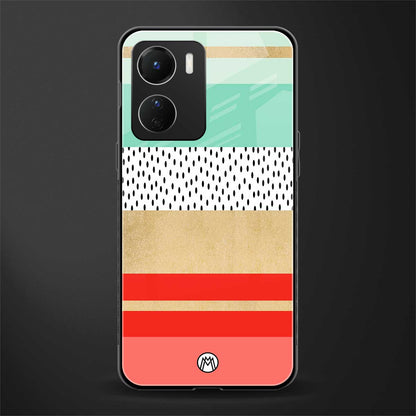 raspberry mint gelato back phone cover | glass case for vivo y16
