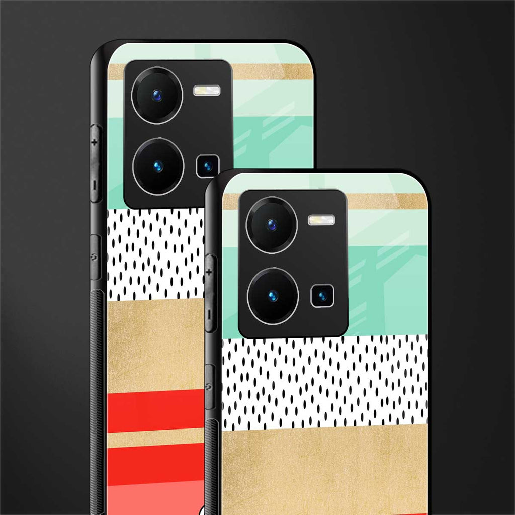 raspberry mint gelato back phone cover | glass case for vivo y35 4g