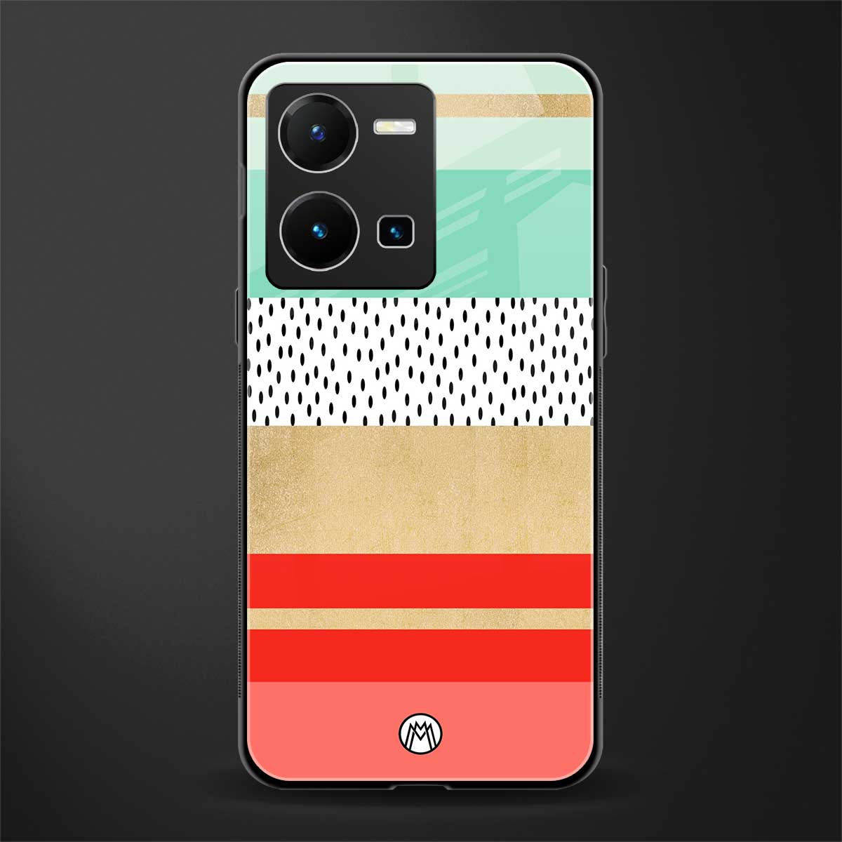 raspberry mint gelato back phone cover | glass case for vivo y35 4g