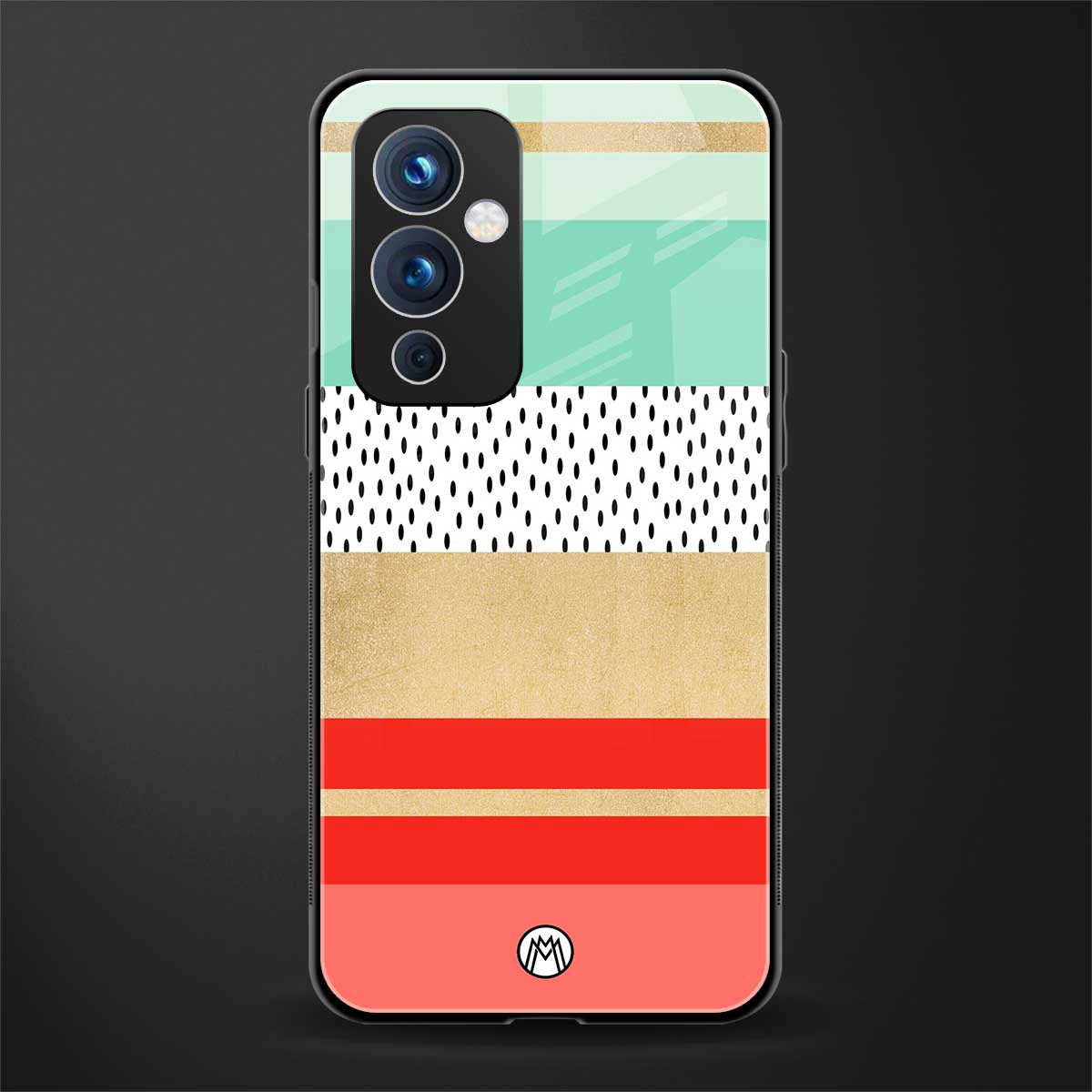 raspberry mint gelato back phone cover | glass case for oneplus 9