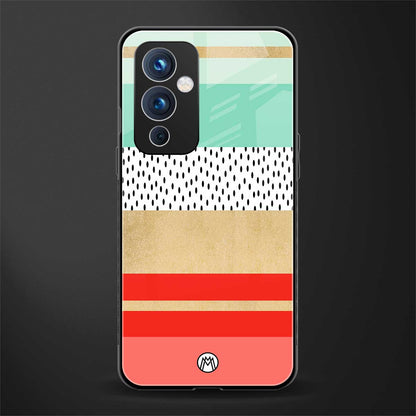 raspberry mint gelato back phone cover | glass case for oneplus 9