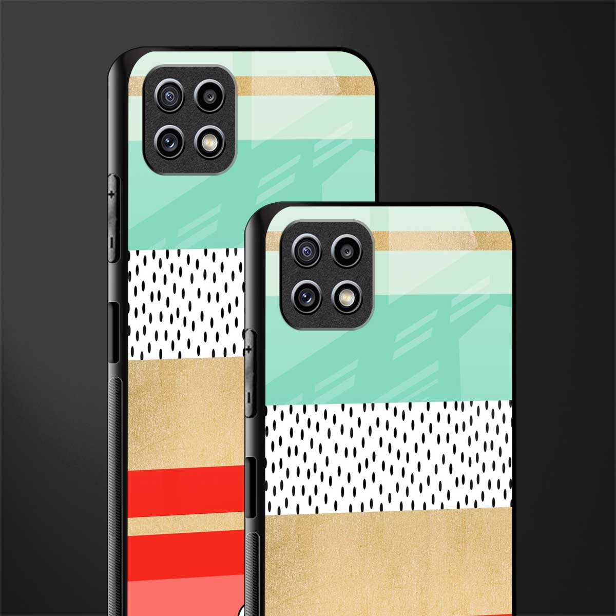 raspberry mint gelato back phone cover | glass case for samsung galaxy f42
