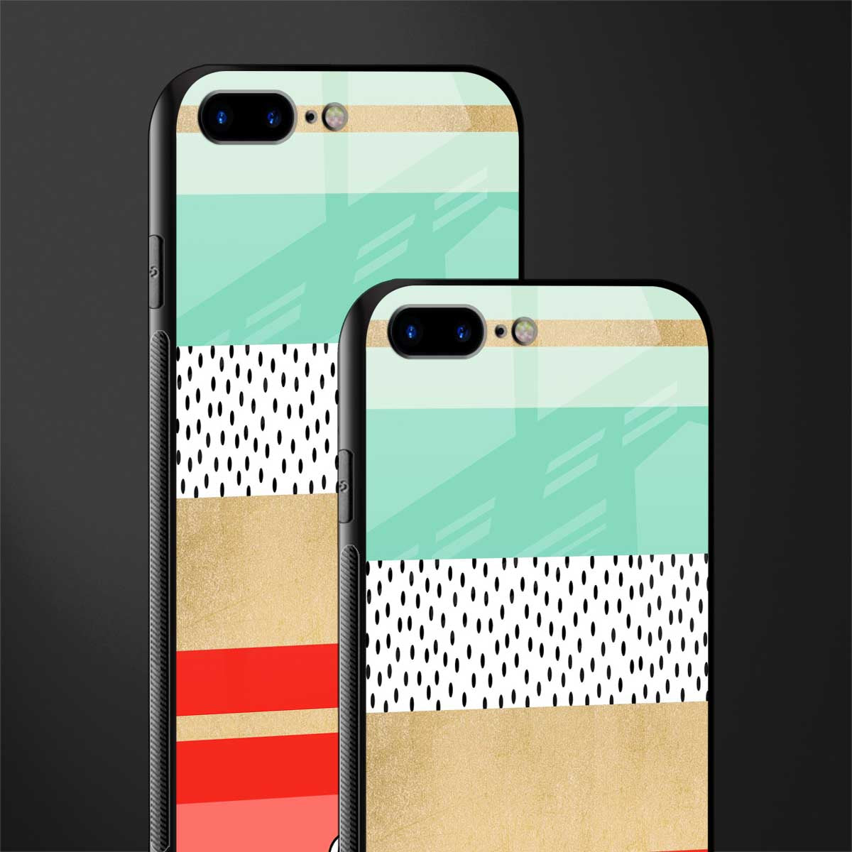 raspberry mint gelato glass case for iphone 7 plus image-2