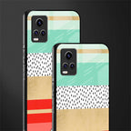 raspberry mint gelato back phone cover | glass case for vivo v21e 4g