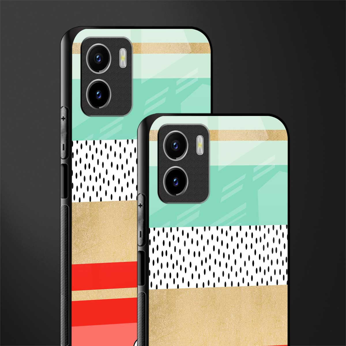 raspberry mint gelato back phone cover | glass case for vivo y72