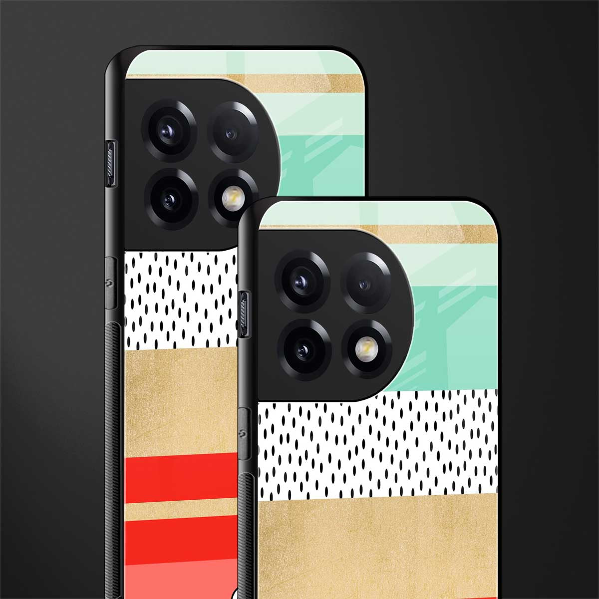 raspberry mint gelato back phone cover | glass case for oneplus 11r