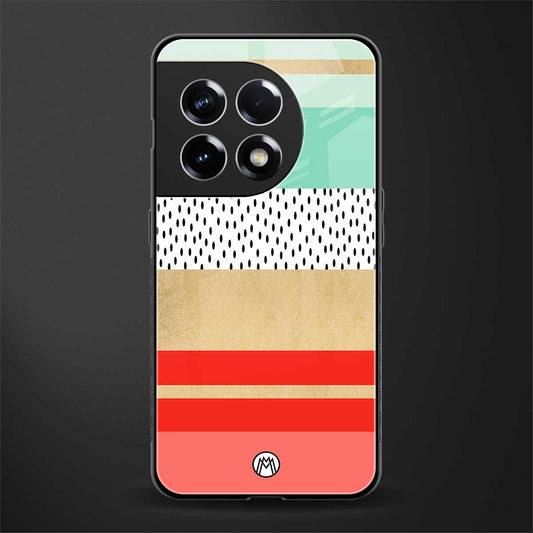 raspberry mint gelato back phone cover | glass case for oneplus 11r