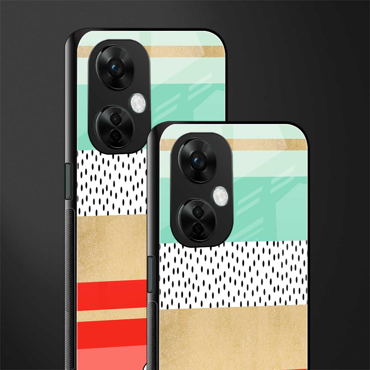 raspberry mint gelato back phone cover | glass case for oneplus nord ce 3 lite
