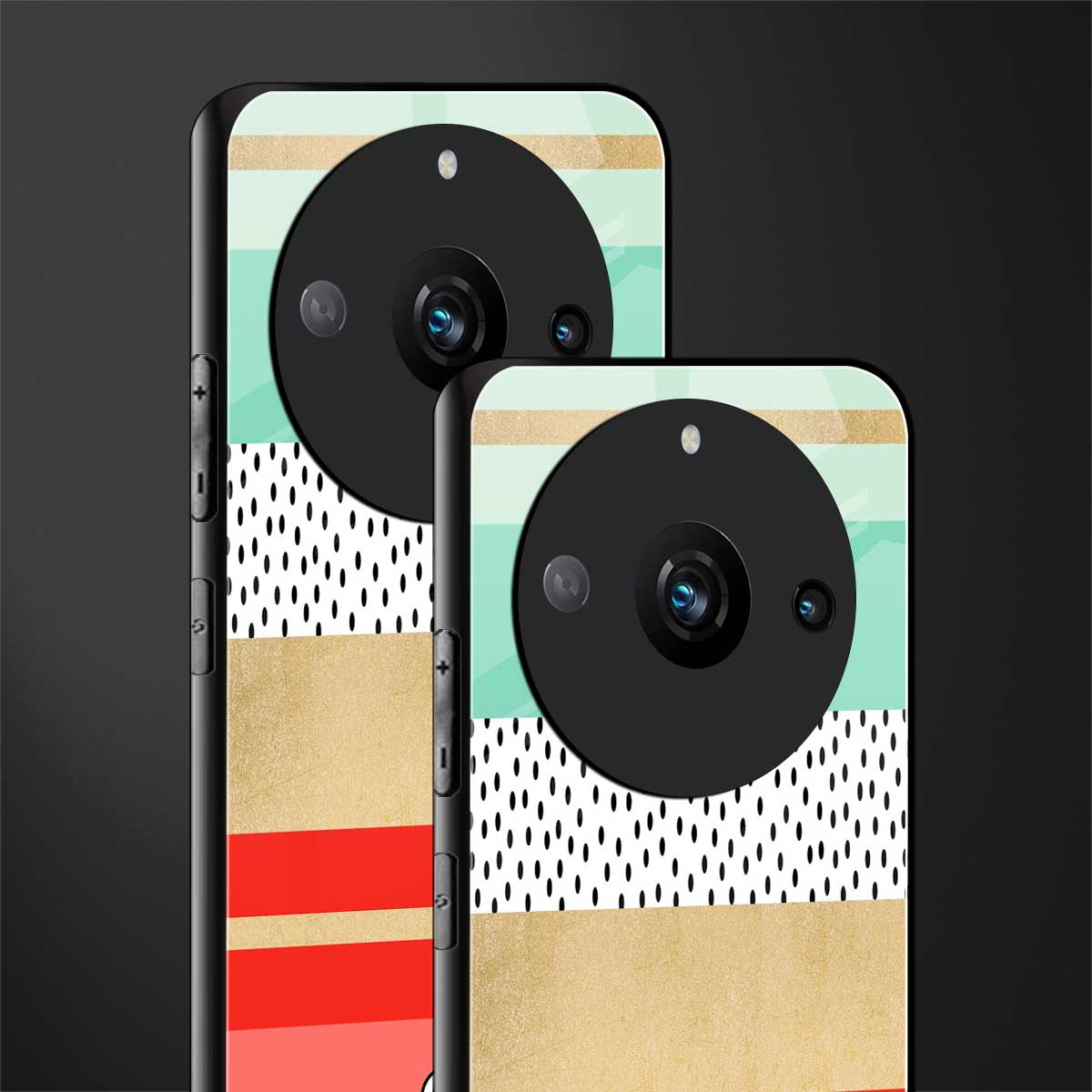 raspberry mint gelato back phone cover | glass case for realme 11 pro 5g