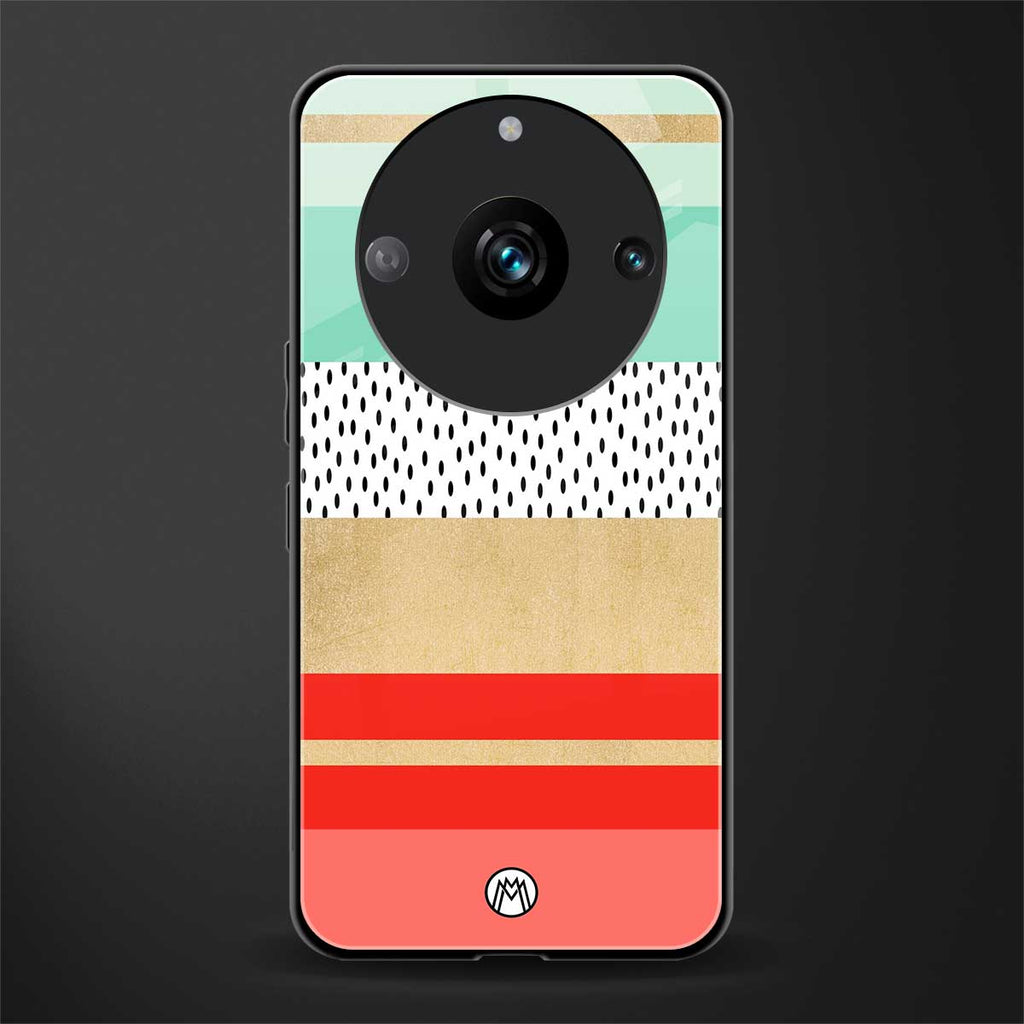 raspberry mint gelato back phone cover | glass case for realme 11 pro 5g