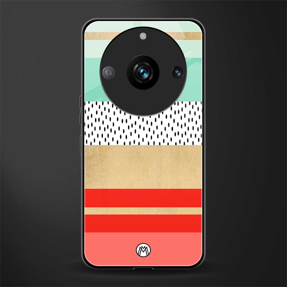 raspberry mint gelato back phone cover | glass case for realme 11 pro 5g