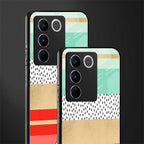 raspberry mint gelato back phone cover | glass case for vivo v27 pro 5g