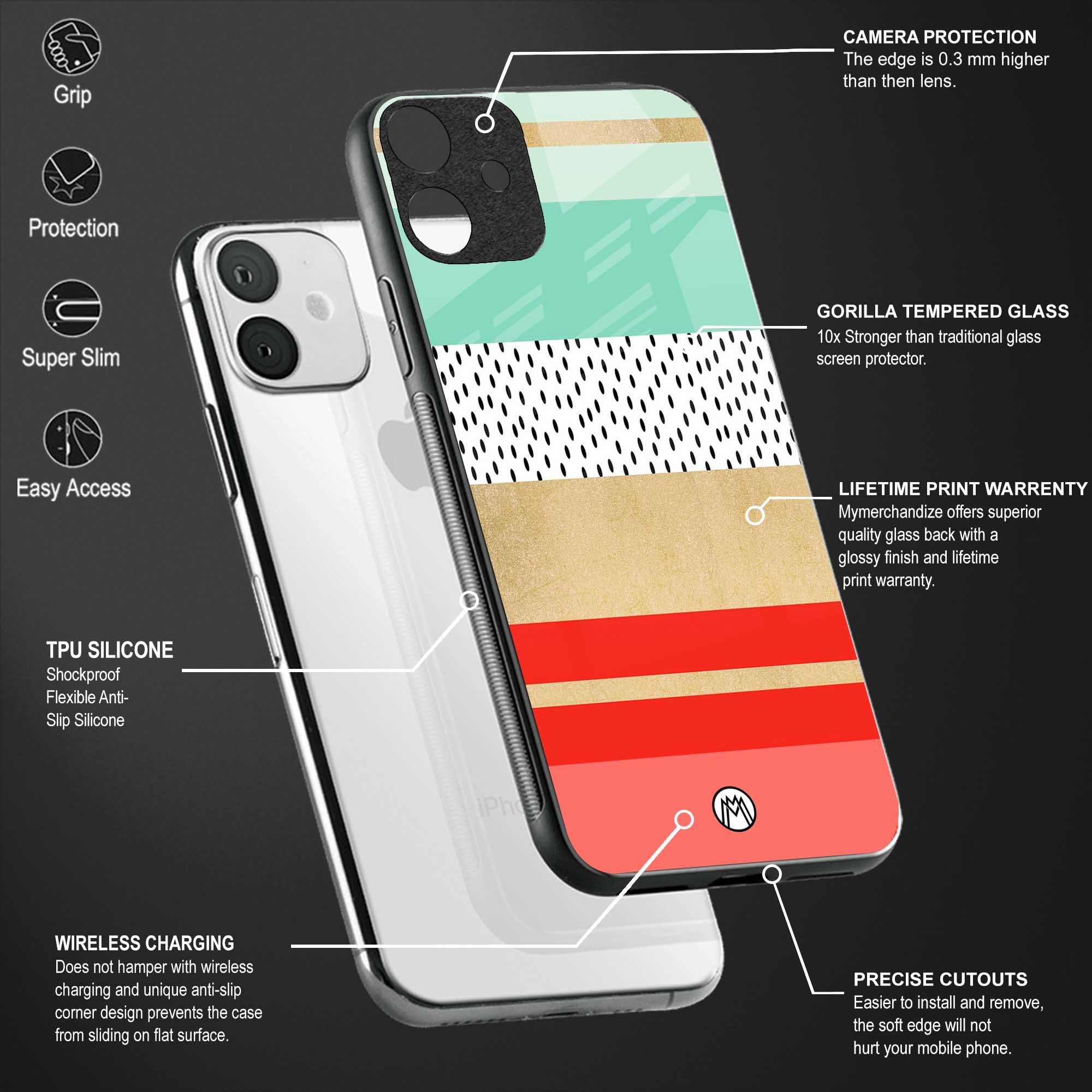 raspberry mint gelato glass case for realme 7 image-4