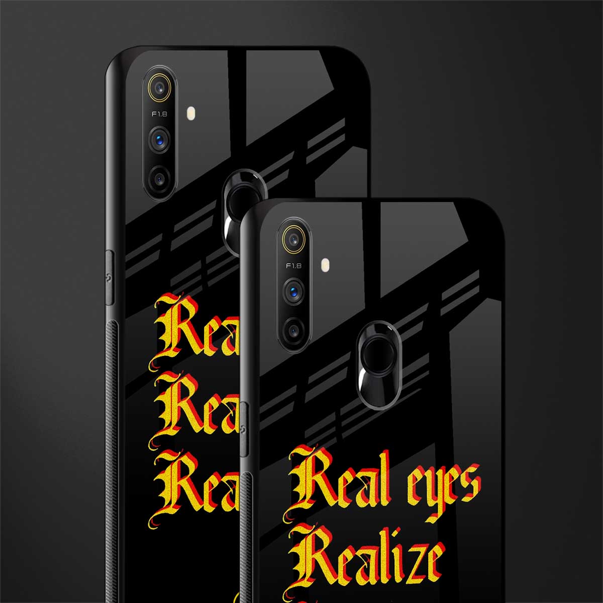 real eyes realize real lies quote glass case for realme narzo 10a image-2