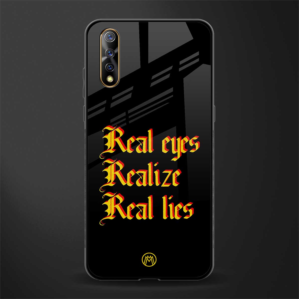 real eyes realize real lies quote glass case for vivo s1 image