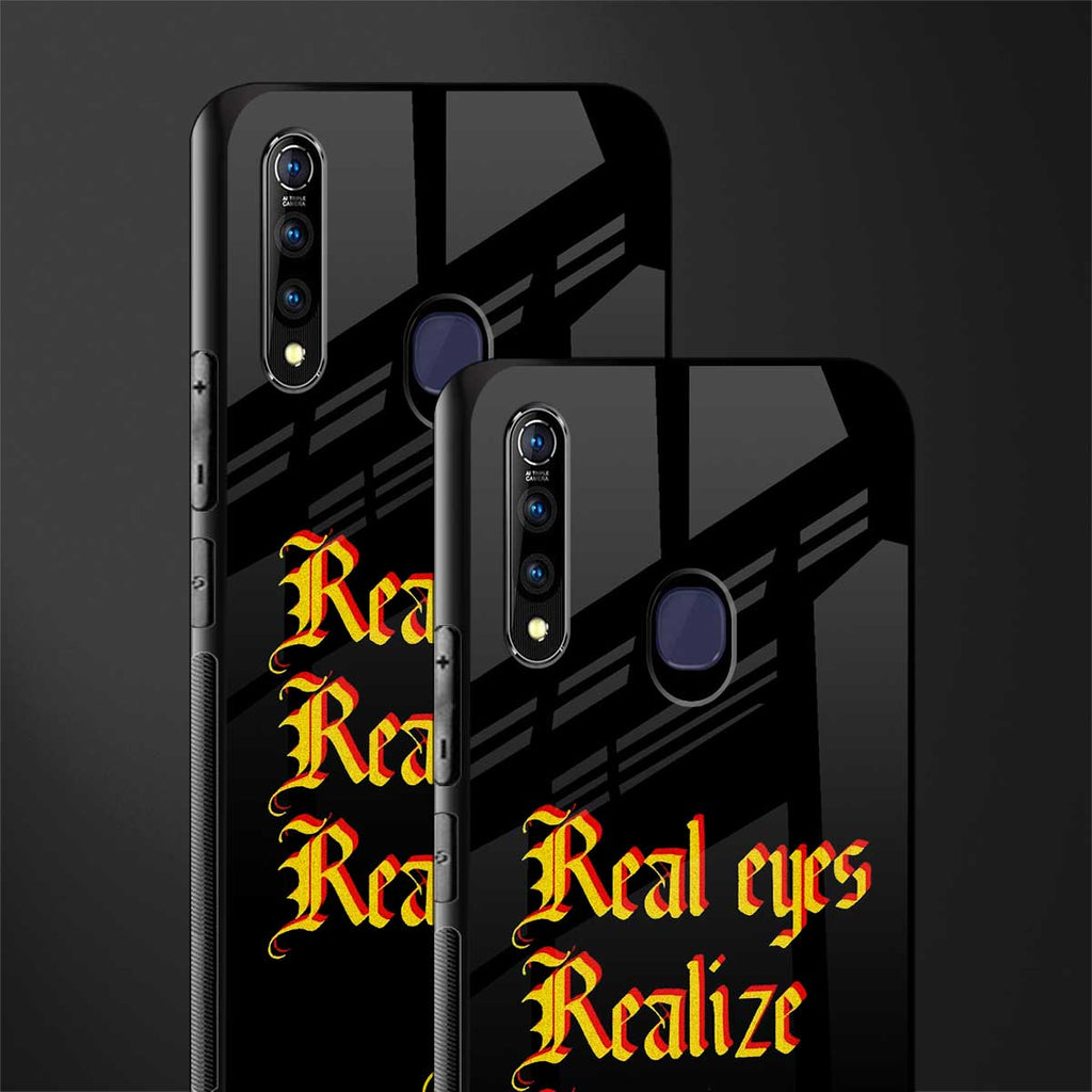 real eyes realize real lies quote glass case for vivo z1 pro image-2