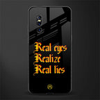 real eyes realize real lies quote glass case for vivo v15 pro image