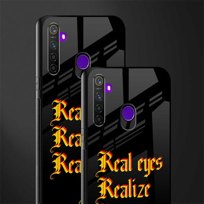 real eyes realize real lies quote glass case for realme 5i image-2