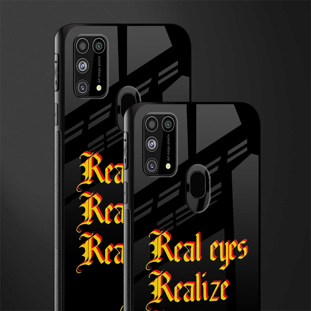 real eyes realize real lies quote glass case for samsung galaxy m31 image-2