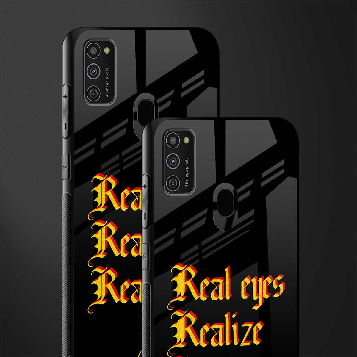 real eyes realize real lies quote glass case for samsung galaxy m21 image-2