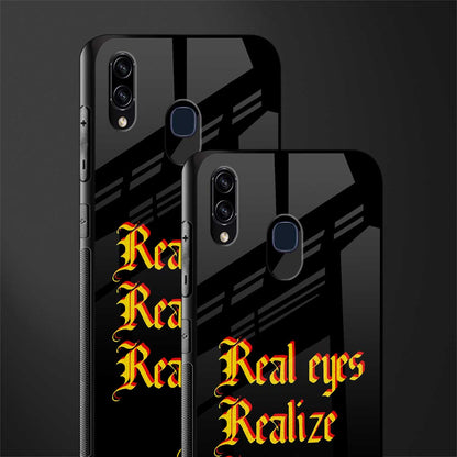 real eyes realize real lies quote glass case for samsung galaxy a20 image-2