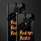 real eyes realize real lies quote glass case for poco m2 pro image-2