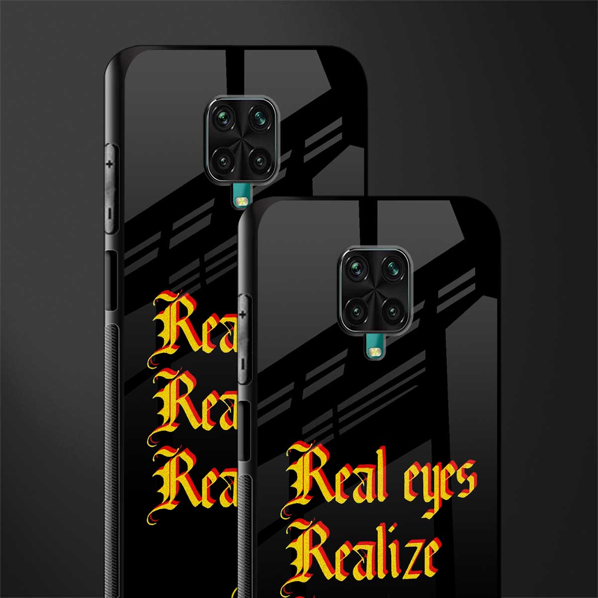 real eyes realize real lies quote glass case for poco m2 pro image-2