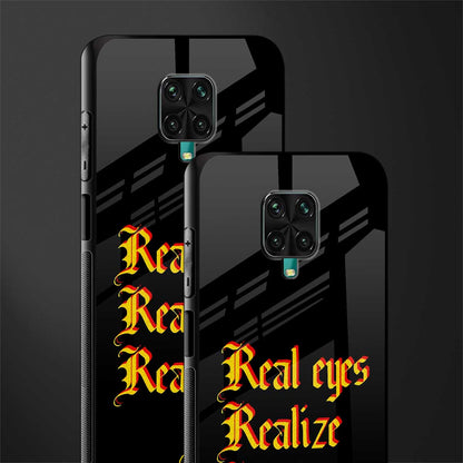 real eyes realize real lies quote glass case for redmi note 9 pro max image-2