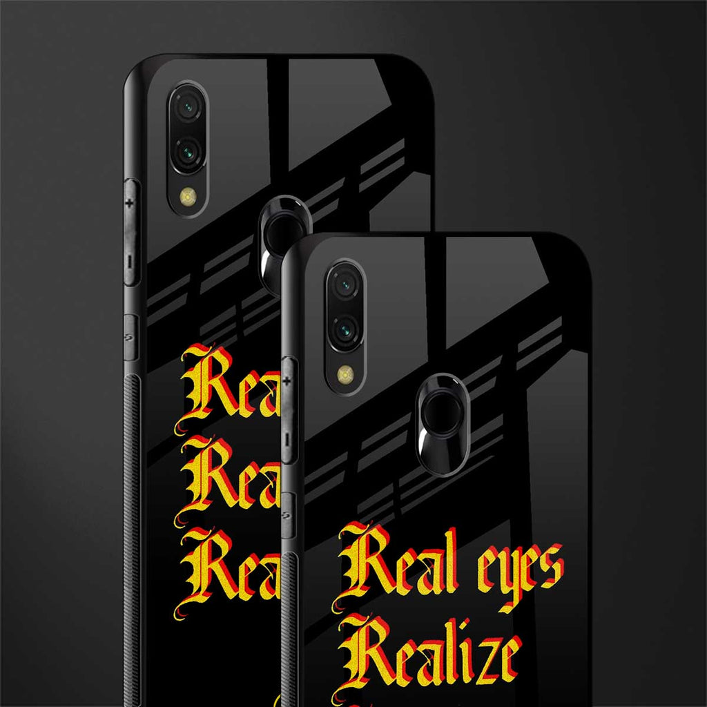 real eyes realize real lies quote glass case for redmi 7redmi y3 image-2