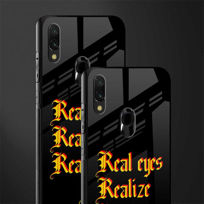 real eyes realize real lies quote glass case for redmi note 7 pro image-2