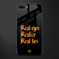real eyes realize real lies quote glass case for realme c1 image